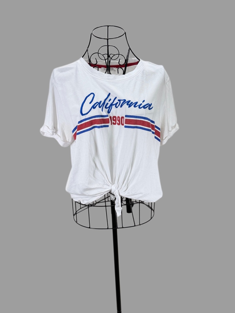Sweet Soul California 1990 Graphic Tie Front Tee L